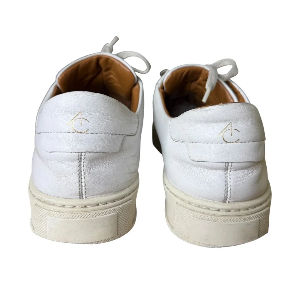 Armando Cabral Smart Minimalist Quiet Luxury Leather Sneakers‎ White 9.5